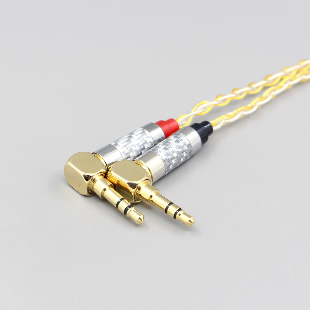 8 Core Silver Gold Plated Earphone Cable For Verum 1 One Headset L Shape 3.5mm Pin Headphone