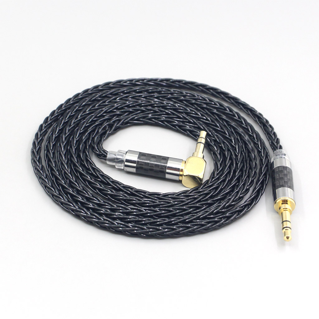 8 Core black Silver Plated Braided Earphone Headphone Cable For Fostex T50RP Mk3 T40RP Mk2 T20RP Mk2 Dekoni Audio Blue