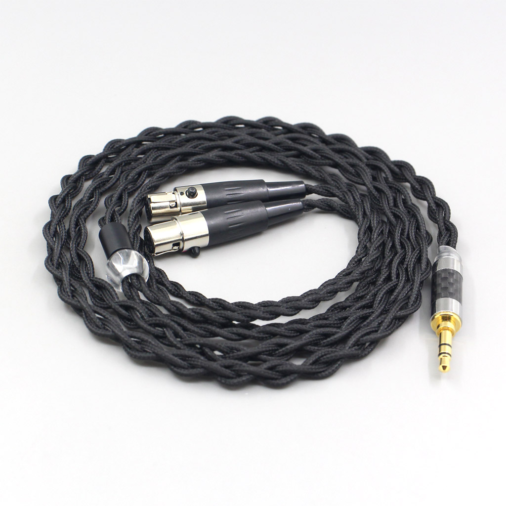 Pure 99% Silver Inside Headphone Nylon Cable For Audeze LCD-3 LCD-2 LCD-X LCD-XC LCD-4z LCD-MX4 LCD-GX Headset earphone