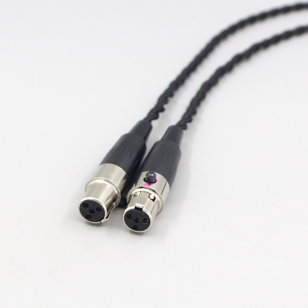 Pure 99% Silver Inside Headphone Nylon Cable For Audeze LCD-3 LCD-2 LCD-X LCD-XC LCD-4z LCD-MX4 LCD-GX Headset earphone
