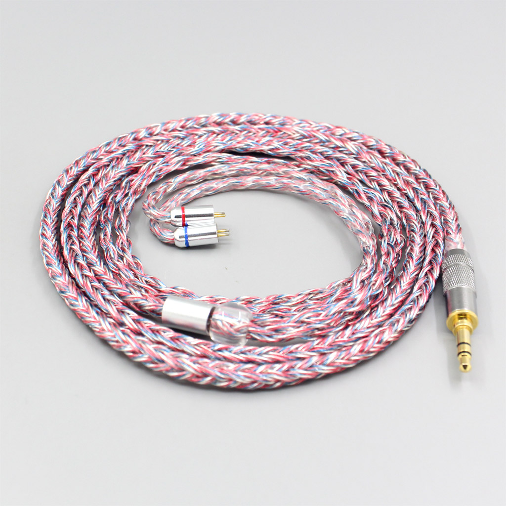 16 Core Silver OCC OFC Mixed Braided Cable For 0.78mm Flat Step JH Audio JH16 Pro JH11 Pro 5 6 7 BA Custom Earphone