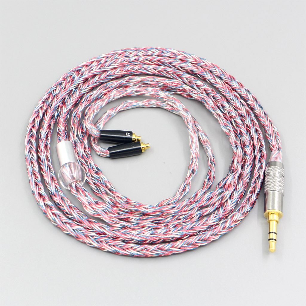 16 Core Silver OCC OFC Mixed Braided Cable For AKG N5005 N30 N40 MMCX Sennheiser IE300 Earphone