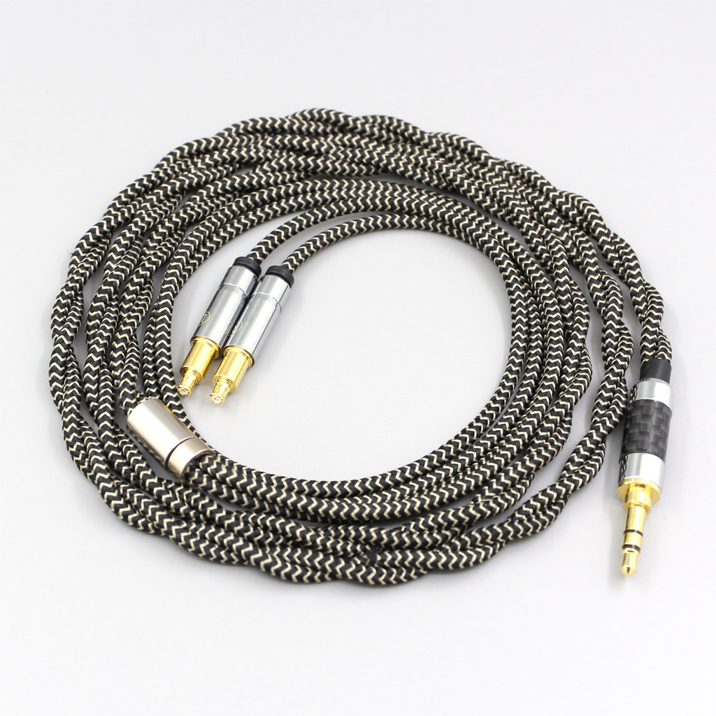 2 Core 2.8mm Litz OFC Earphone Shield Braided Sleeve Cable For Audio Technica ATH-ADX5000 ATH-MSR7b 770H 990H A2DC Headphone