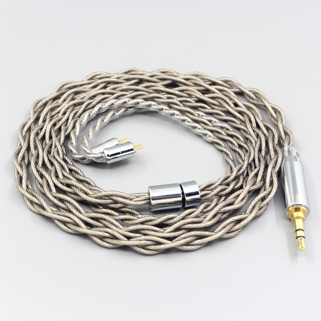 99% Pure Silver + Graphene Silver Plated Shield Earphone Cable For 0.78mm Flat Step JH Audio JH16 Pro JH11 Pro 5 6 7 BA