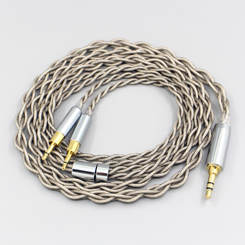 99% Pure Silver + Graphene Silver Plated Shield Earphone Cable For Sennheiser HD700 Headphone 2.5mm pin 4 core 1.8mm