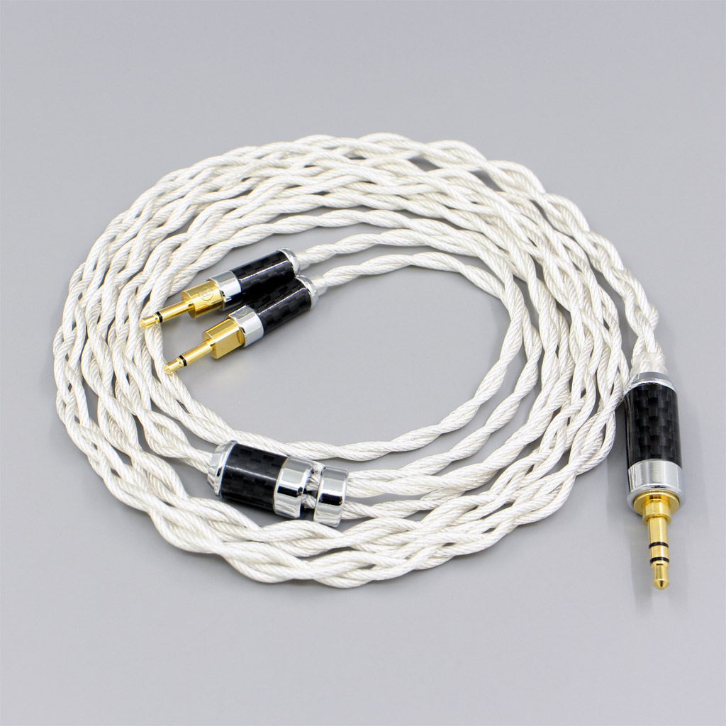 Graphene 7N OCC Silver Plated Type2 Earphone Cable For Sennheiser HD700 Headphone Dual 2.5mm pin 4 core 1.75mm