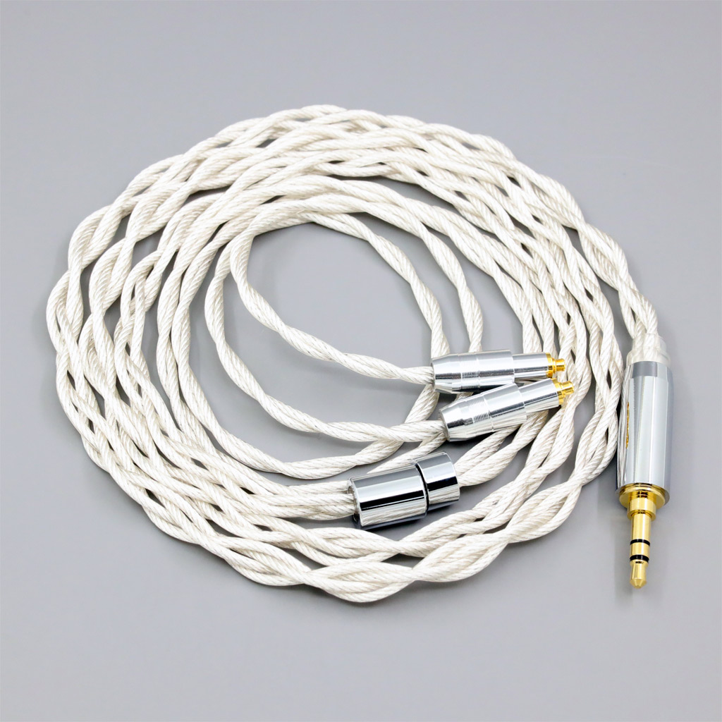 Graphene 7N OCC Silver Plated Type 2 Earphone Cable For Shure SRH1540 SRH1840 SRH1440 4 core 