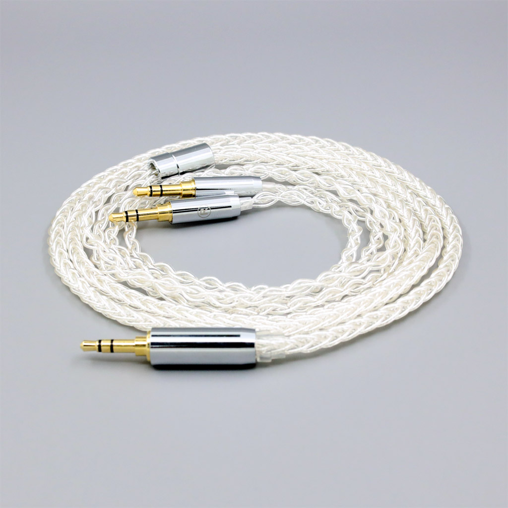 8 Core 99% 7n Pure Silver Palladium Earphone Cable For Hifiman Sundara Ananda HE1000se HE6se he400se Arya He-35x
