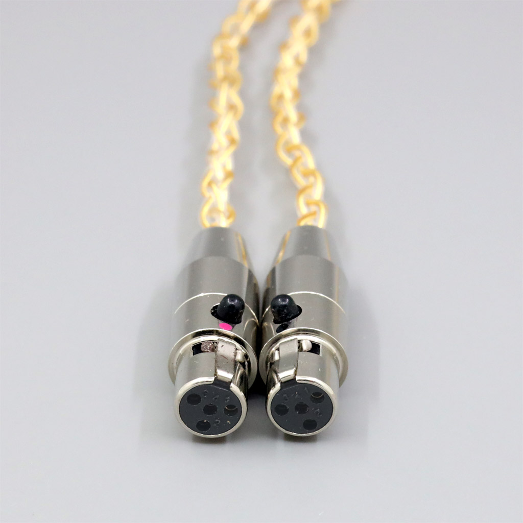 8 Core 99% 7n Pure Silver 24k Gold Plated Earphone Cable For Audeze LCD-3 LCD-2 LCD-X LCD-XC LCD-4z LCD-MX4 Headphone