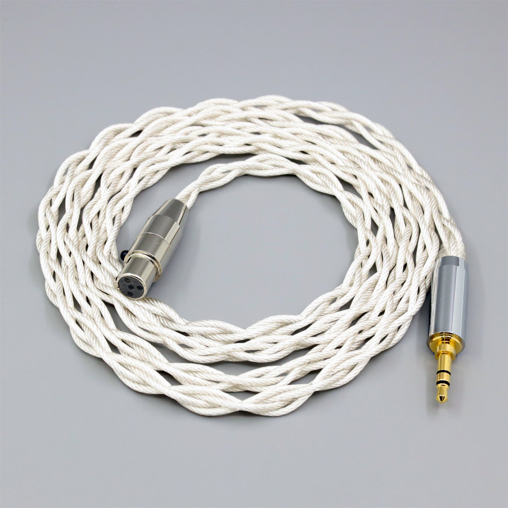 Graphene 7N OCC Silver Plated Type2 Earphone Cable For AKG K371BT Beyerdynamic DT177x GO Pioneer HDJ-X10 Headphone