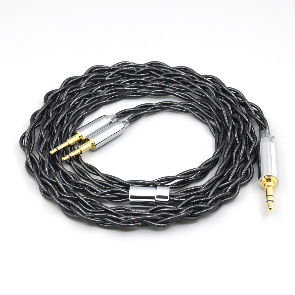 Nylon 99% Pure Silver Palladium Graphene Gold Shield Cable For Sennheiser HD477 HD497 HD212 PRO EH250 EH350 Headphone Dual 2.5mm