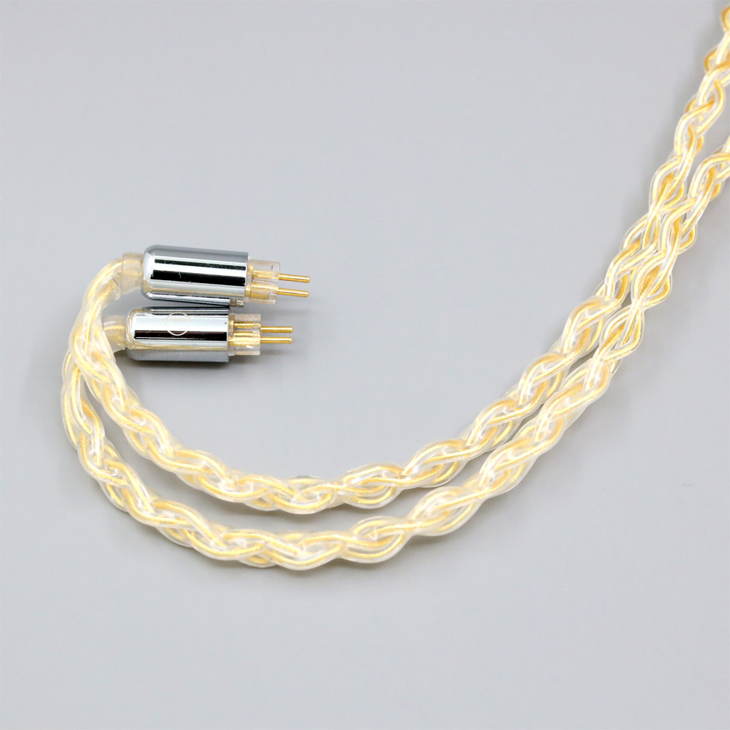 8 Core 99% 7n Pure Silver 24k Gold Plated Earphone Cable For 0.78mm 2pin BA Westone W4r UM3X UM3RC JH13 High Step