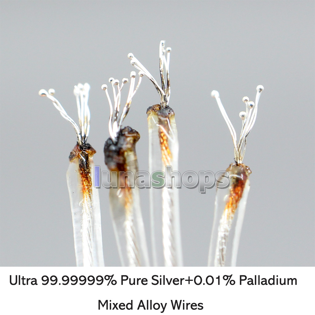99% 7n Pure Silver Palladium Earphone Cable For HiFiMan HE400 HE5 HE6 HE300 HE4 HE500 HE6 Headphone