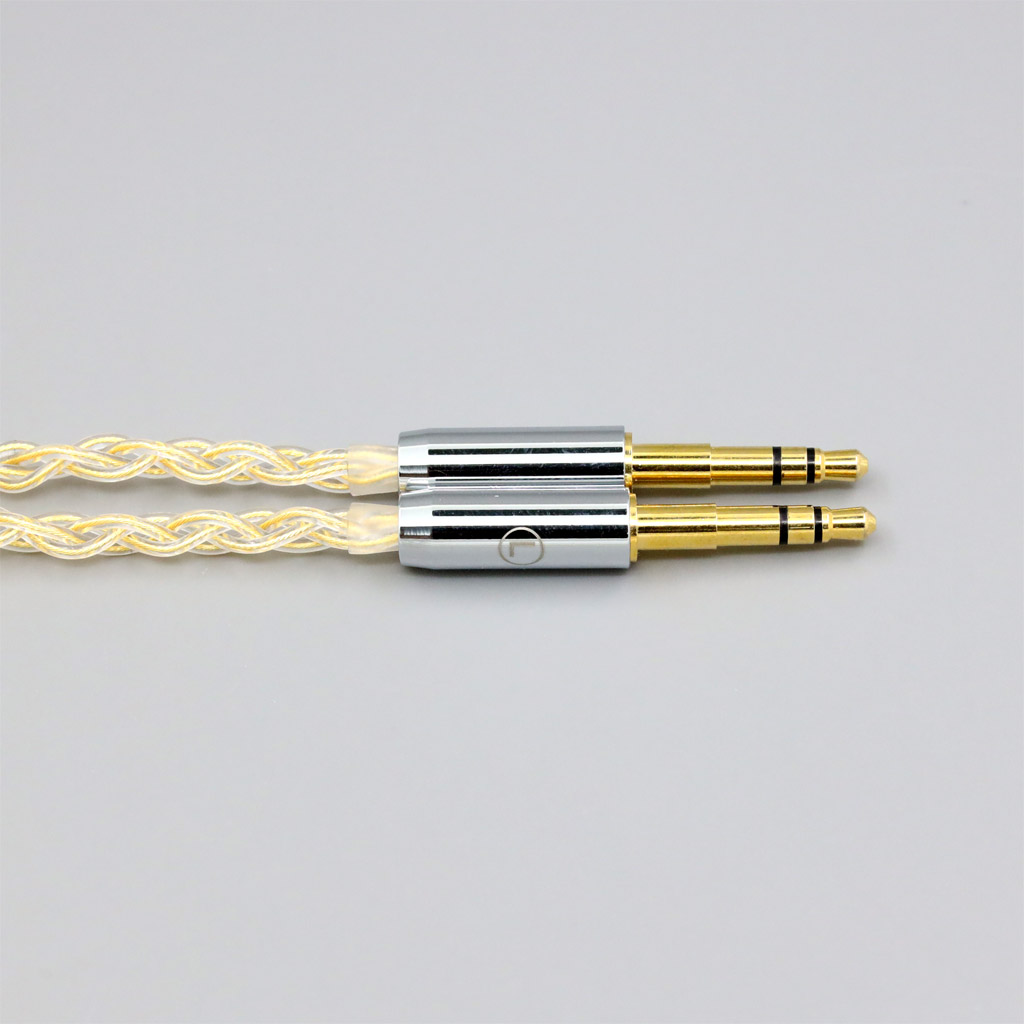 8 Core 99% 7n Pure Silver 24k Gold Plated Earphone Cable For Final Audio D8000 AFDS pro Design Pandora Hope vi