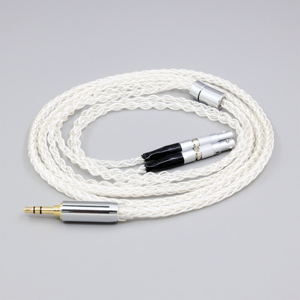 8 Core 99% 7n Pure Silver Palladium Earphone Cable For Focal Utopia Fidelity Circumaural Headphone