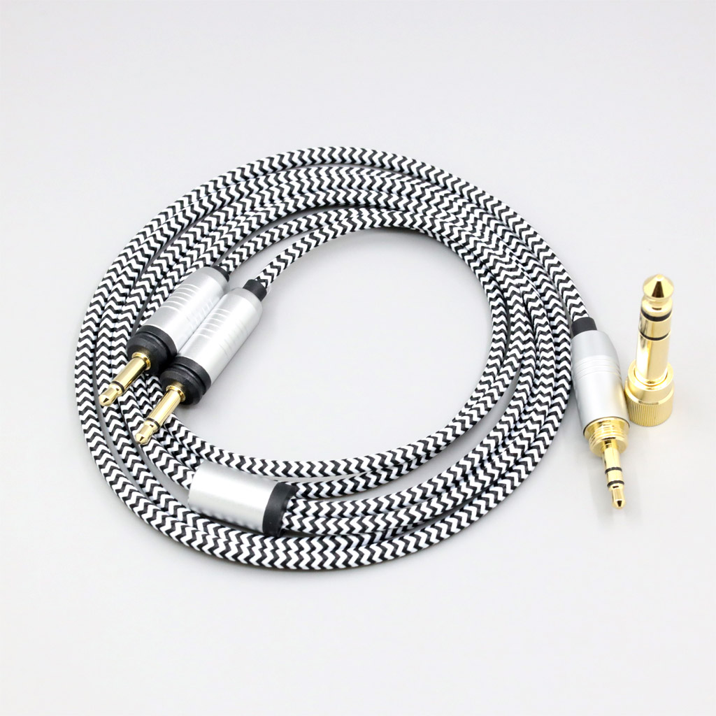 100pcs 6.5mm 3.5mm Headphone Cable For Focal Clear Elear Elex Elegia Stellia Dual 3.5mm pin