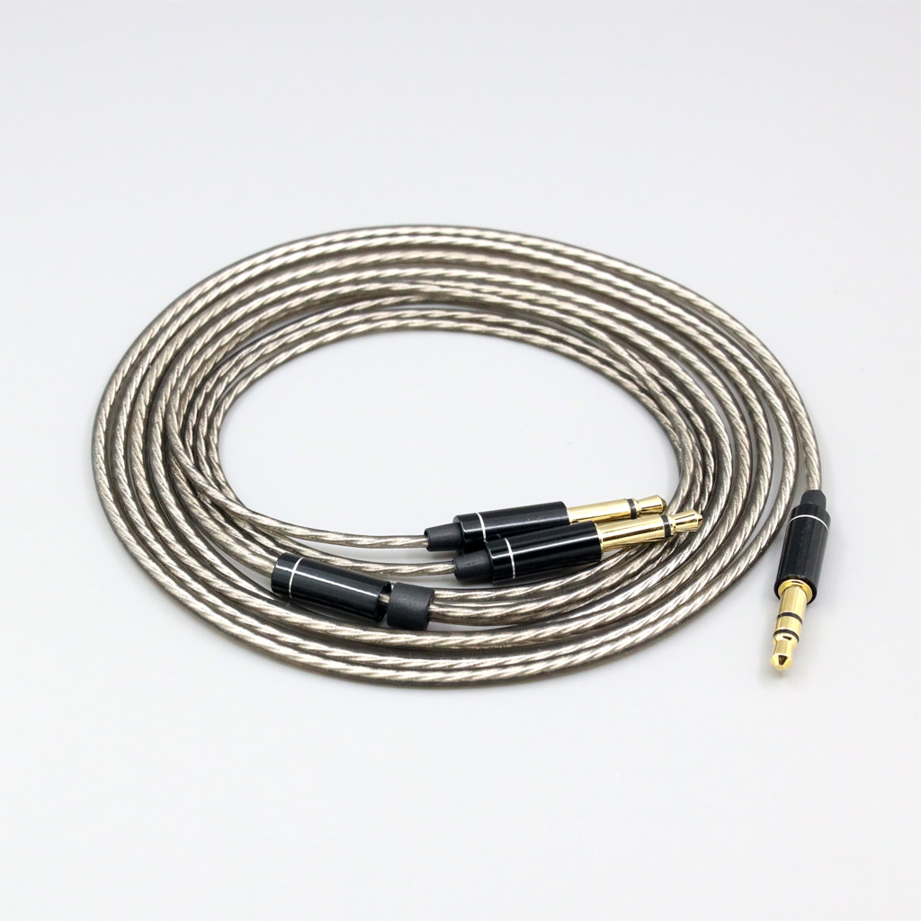 Silver Plated Cable for Final Audio vi Iriver AK T1P Denon AH-D600 D7100 Hifiman Sundara Ananda HE1000se HE6se he400