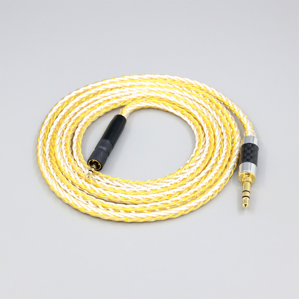 8 Core Silver Gold Plated Earphone Cable For Sennheiser G4me Game One Zero PC 373D GSP 350 500 600 Headset Headphone