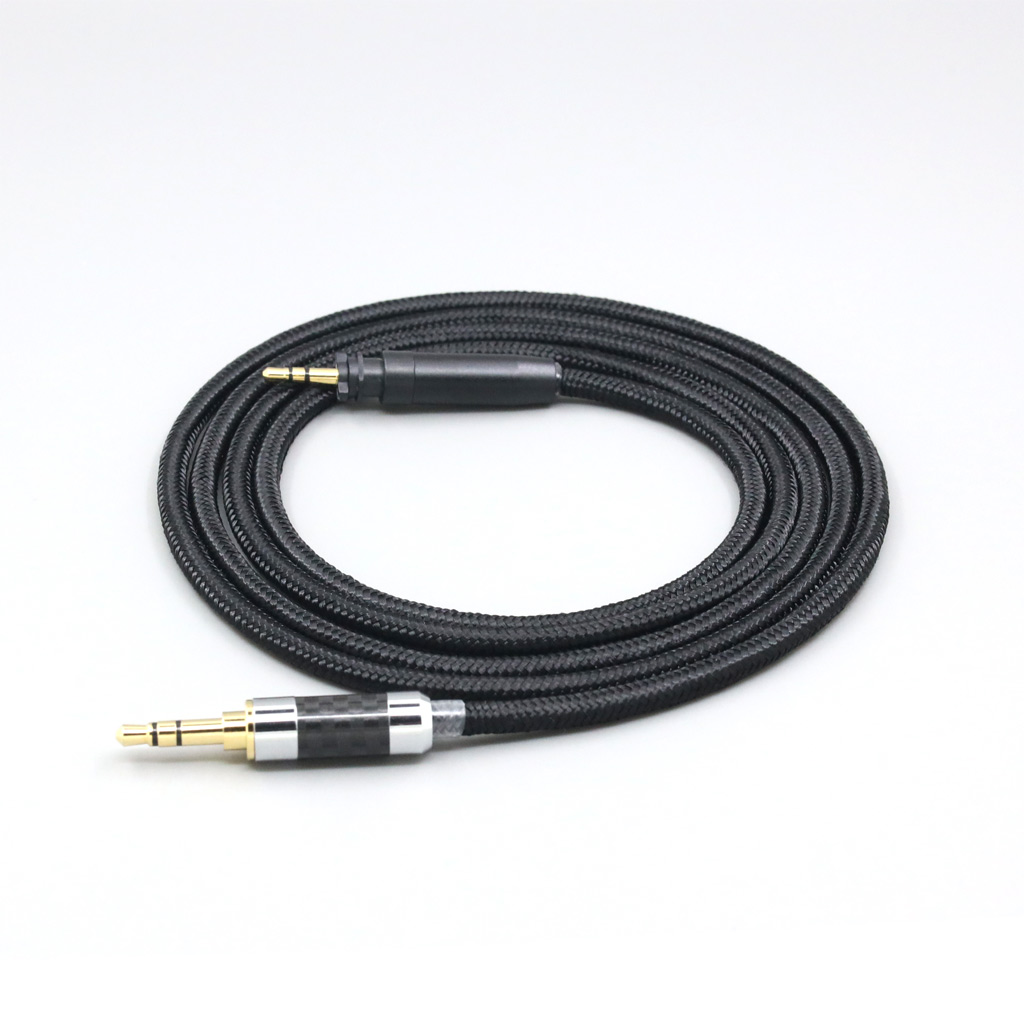Black Super Soft Headphone Nylon OFC Cable For Shure SRH440A SRH840A Headphone Earphone