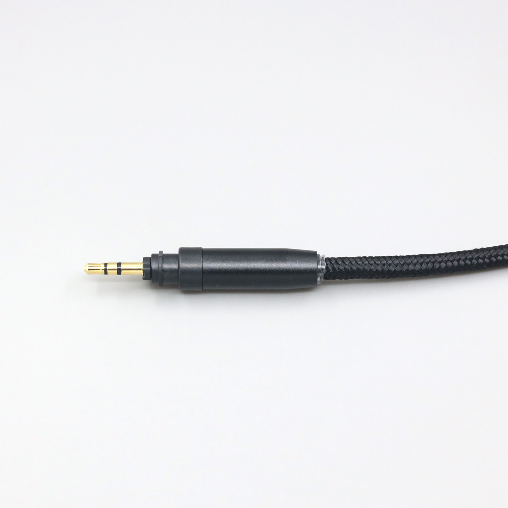 Black Super Soft Headphone Nylon OFC Cable For Shure SRH440A SRH840A Headphone Earphone