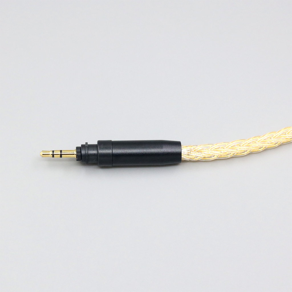 8 Core 99% 7n Pure Silver 24k Gold Plated Earphone Cable For Shure SRH440A SRH840A Headphone
