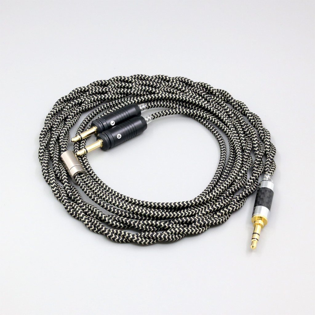 2 Core 2.8mm Litz OFC Earphone Shield Braided Cable For Focal Clear Elear Elex Elegia Stellia Celestee radiance