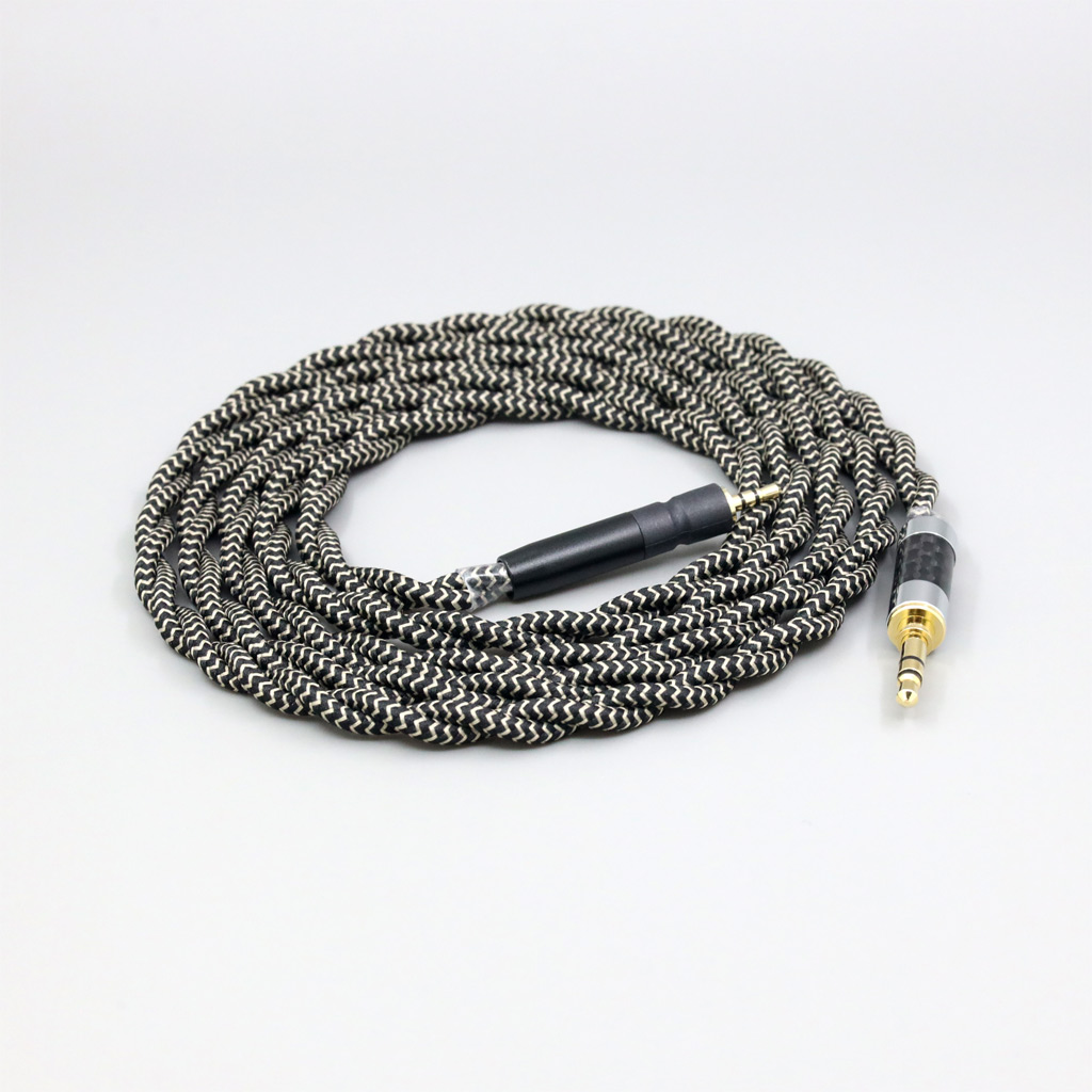 2 Core 2.8mm Litz OFC Earphone Shield Braided Sleeve Cable For Sennheiser G4me Game One Zero PC 373D GSP 350 500 600 