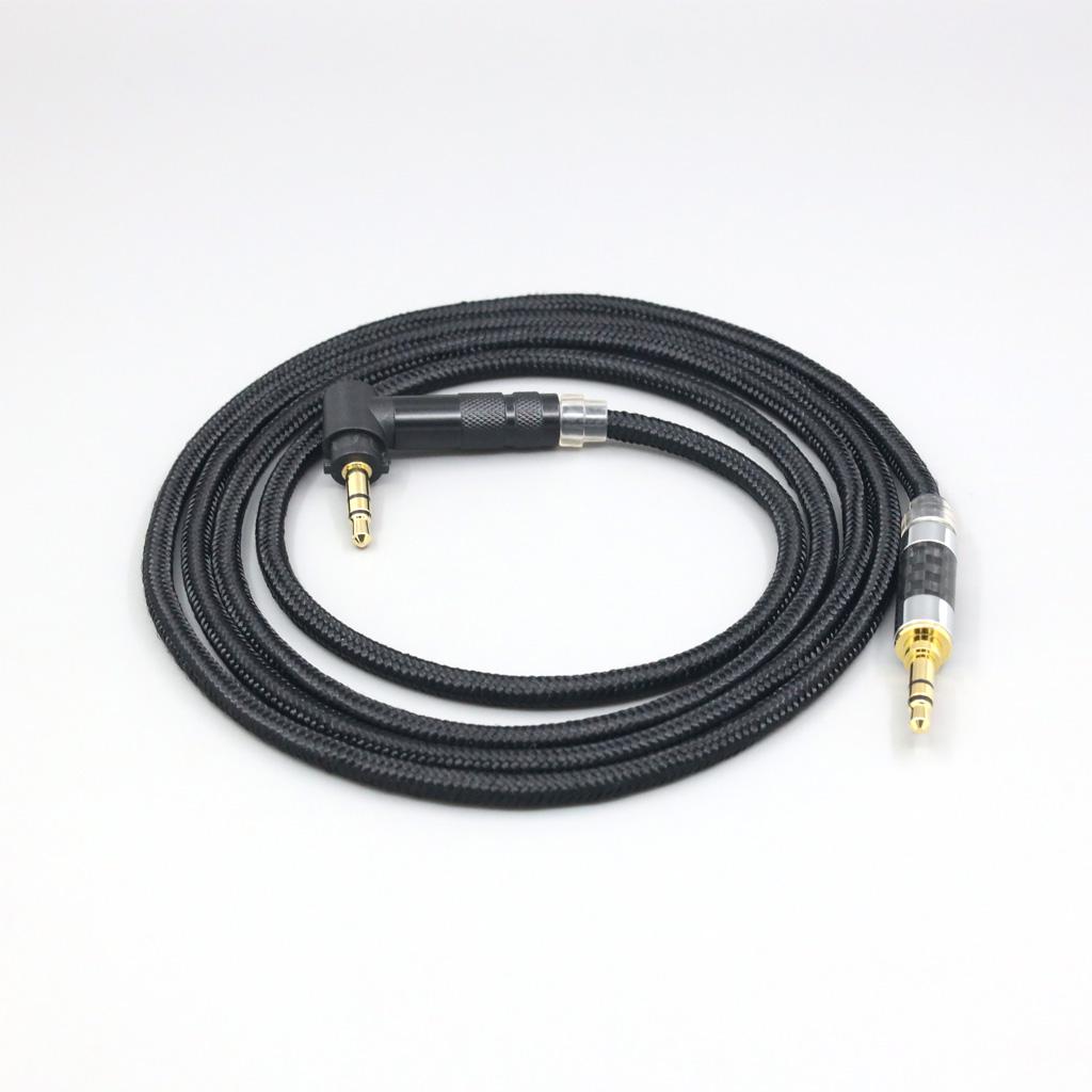 Black Super Soft Headphone Nylon OFC Cable For Fostex T50RP Mk3 T40RP Mk2 T20RP Mk2 Dekoni Audio Earphone