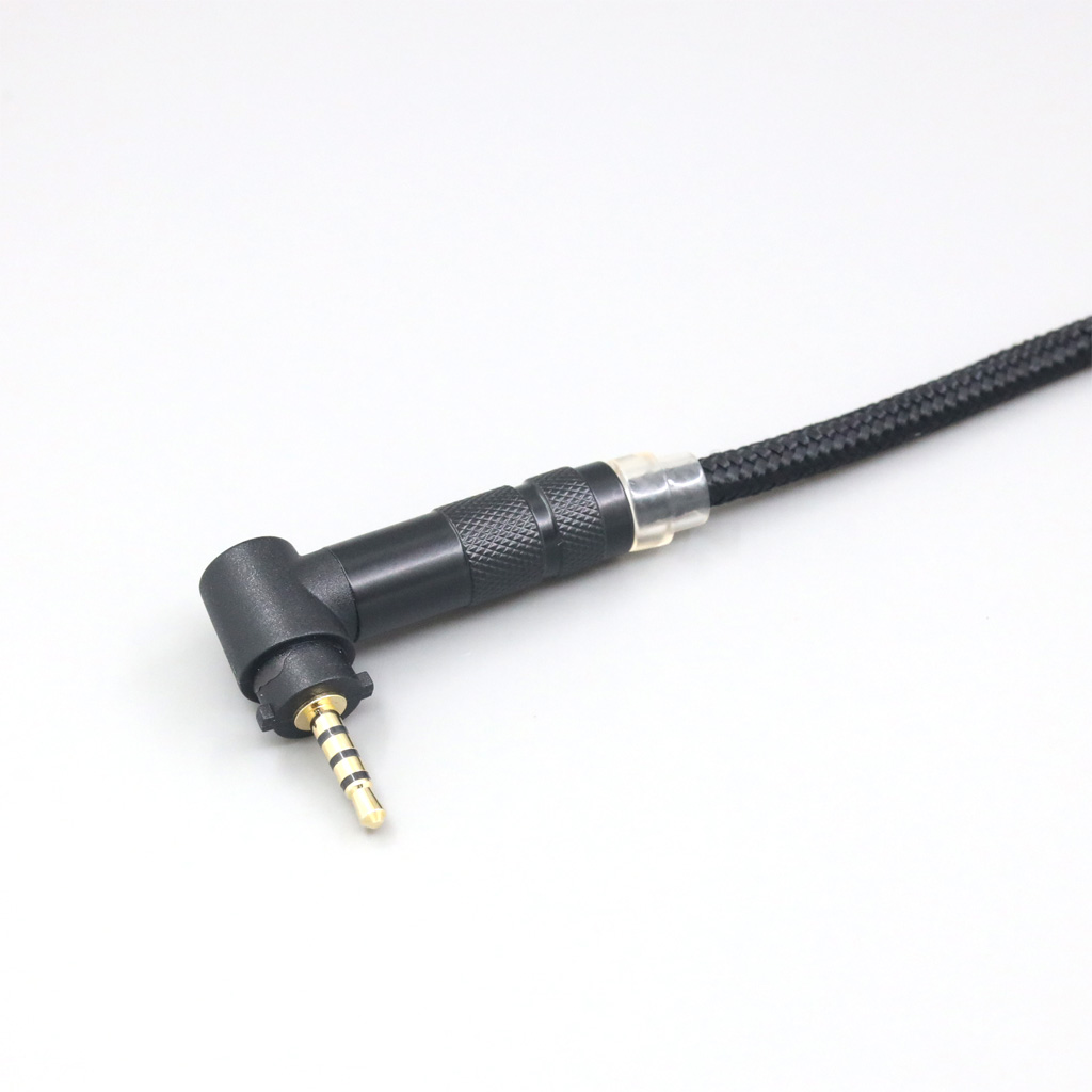 Black Super Soft Headphone Nylon OFC Cable For Fostex T50RP 50TH Anniversary RP Stereo Earphone