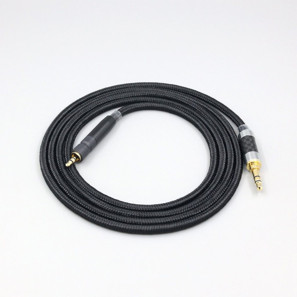 Black Super Soft Headphone Nylon OFC Cable For Sennheiser G4me Game One Zero PC 373D GSP 350 500 600