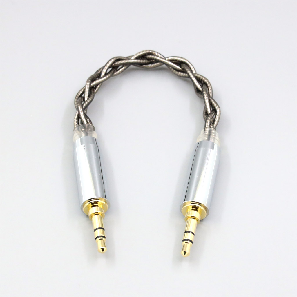 3.5mm Male To 3.5mm Male 99% Pure Silver Palladium + Graphene Gold Earphone Cable 