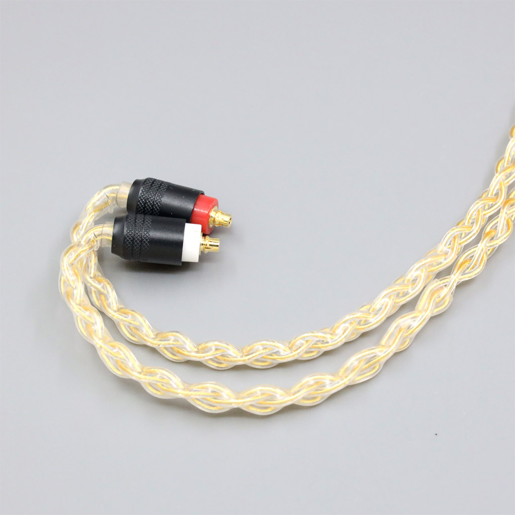 8 Core 99% 7n Pure Silver 24k Gold Plated Earphone Cable For Sony IER-M7 IER-M9 IER-Z1R Headset