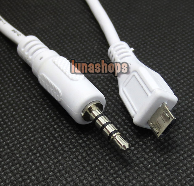 3.5mm Male 4 pole to Micro USB 5 Pin Male Tranfer Cable Adapter For Samsung S3 OTG