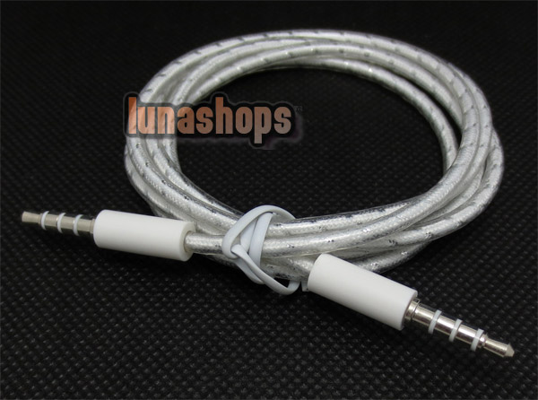 1m 4 poles 3.5mm Male to Male M/M Jack Audio Stereo Aux Cable 
