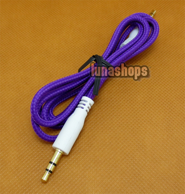 10 Color for choosing 3.5mm male to Male Audio Cable 100cm long Net Skin JD7