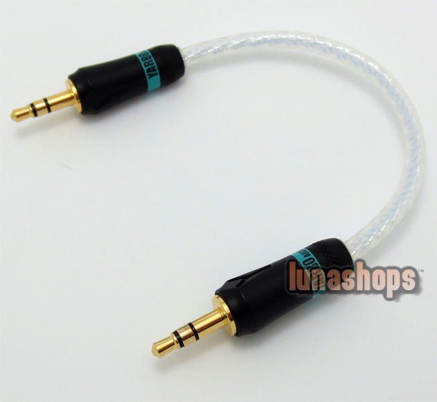 18cm BADE Silver 3.5mm Male To Male Audio Cable Adapter For Amplifier Decoder DAC 