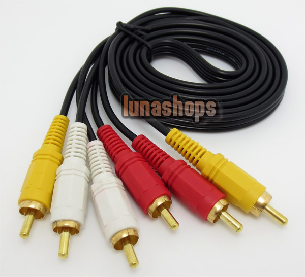 1.5m 3 RCA AV Male To Male Adapter Cable
