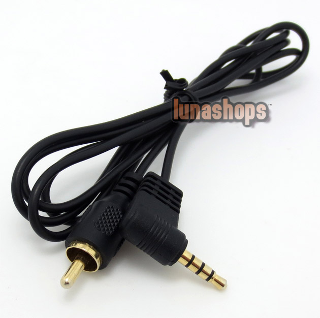 4 Pole 3.5mm Stereo plug Male To 1 RCA AV plug Male Cable Adapter Converter