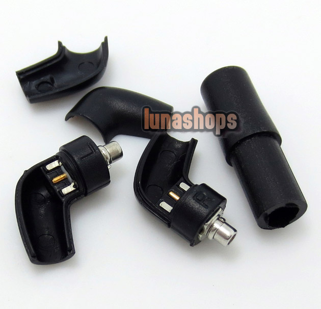 L Shape Rhodium Diy Parts for Shure SE535 SE425 SE315 SE846 Earphone Pins + Cover