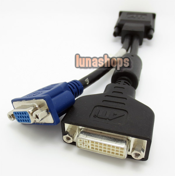 DVI 59 Pins Male to 2 VGA Female Adapter Splitter Cable for High End Video Card