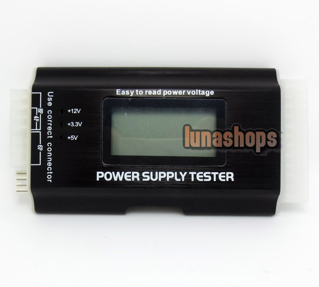20/24 PIN PC LCD SATA Power Supply Voltage Tester for ATX BTX ITX HDD