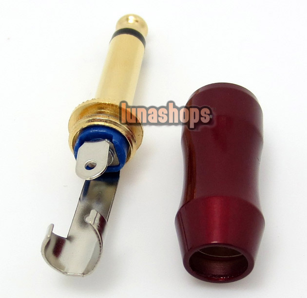 Red Version Pailic Pailiccs Mono Plug Audio Cable Connector 6.5mm male adapter