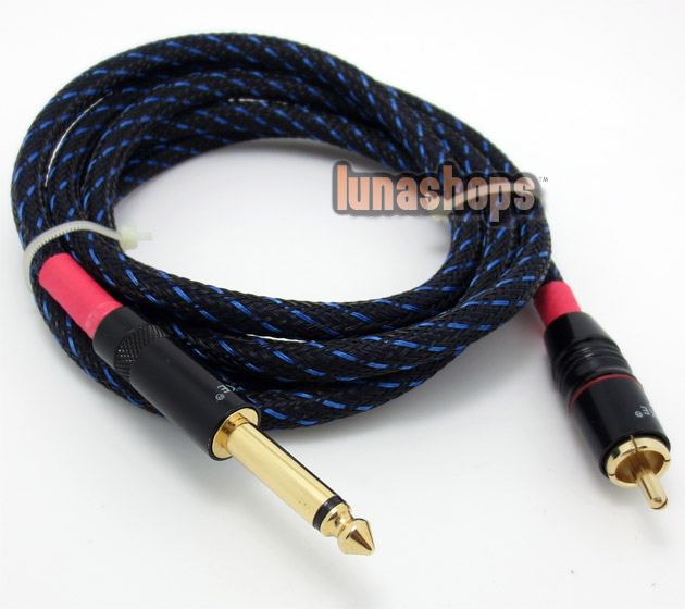 6.5mm Male To RCA AV Male Cable DIY Gold snake Plug DIY Connector Cable