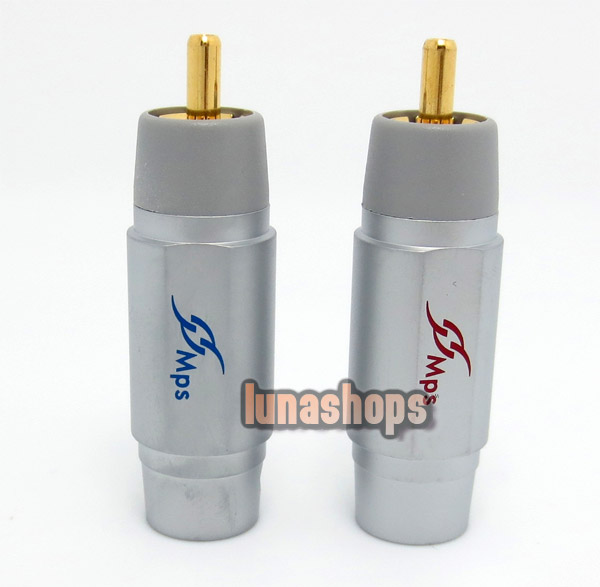 2pcs MPS genesis 8gmk2 Golded Plated hollow out RCA AV DIY Soldering adapter Dia:8mm 