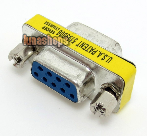 Serial Converter Adapter DB9 9 Pin RS-232 Male To Female