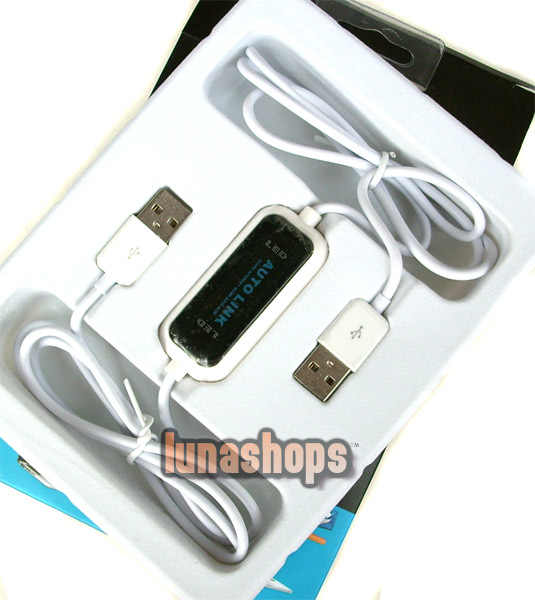 Auto Link Share Internet Work Remote Data Folder Outlook + DVD ROM USB Male To Male Data Cable Adapter