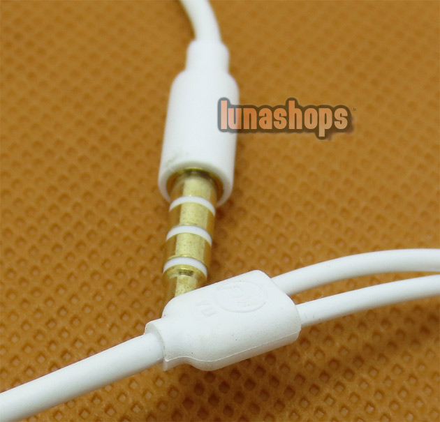Repair updated Cable with Mic Volume Remote for Samsung Diy earphone Headset etc. White