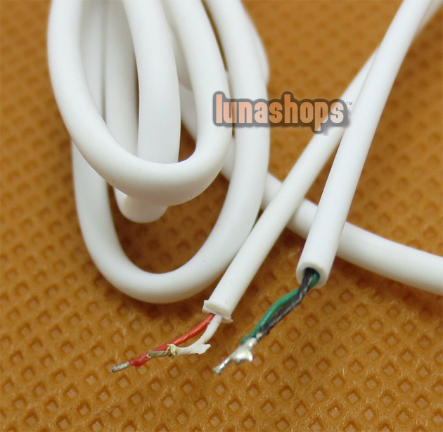 Repair updated Cable with Mic Volume Remote for Samsung Diy earphone Headset etc. White