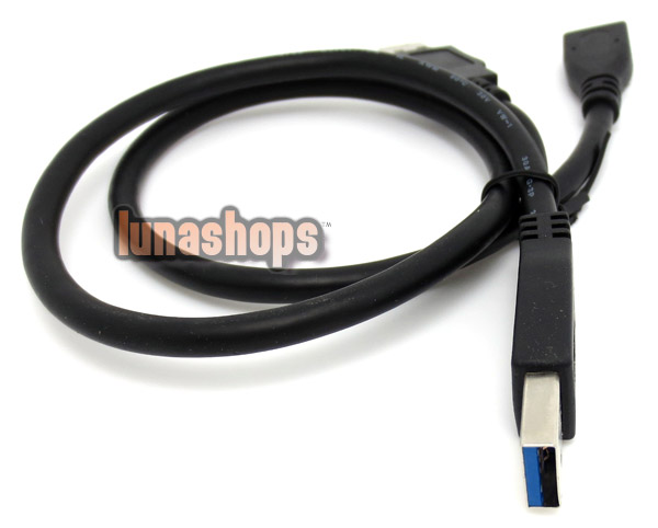 USB 3.0 A Y USB 2.0 male to Micro B Power Data Cable For Mobile HDD SSD