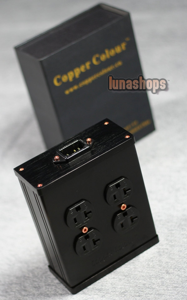 Copper Colour CC B4-HE Power Socket Strip Black 250V/15A